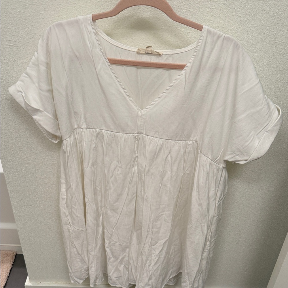 Entro White V-Neck Dress